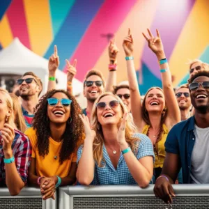 Imagem de pessoas se entretendo em um Show ao ar livre